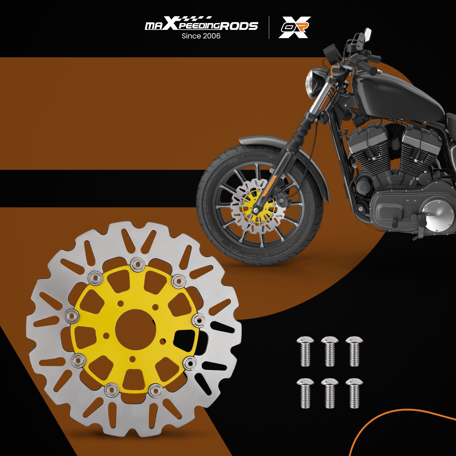 Front Brake Rotor Disc 11.8″ for Harley-Davidson Touring Trike Softail 2008-24