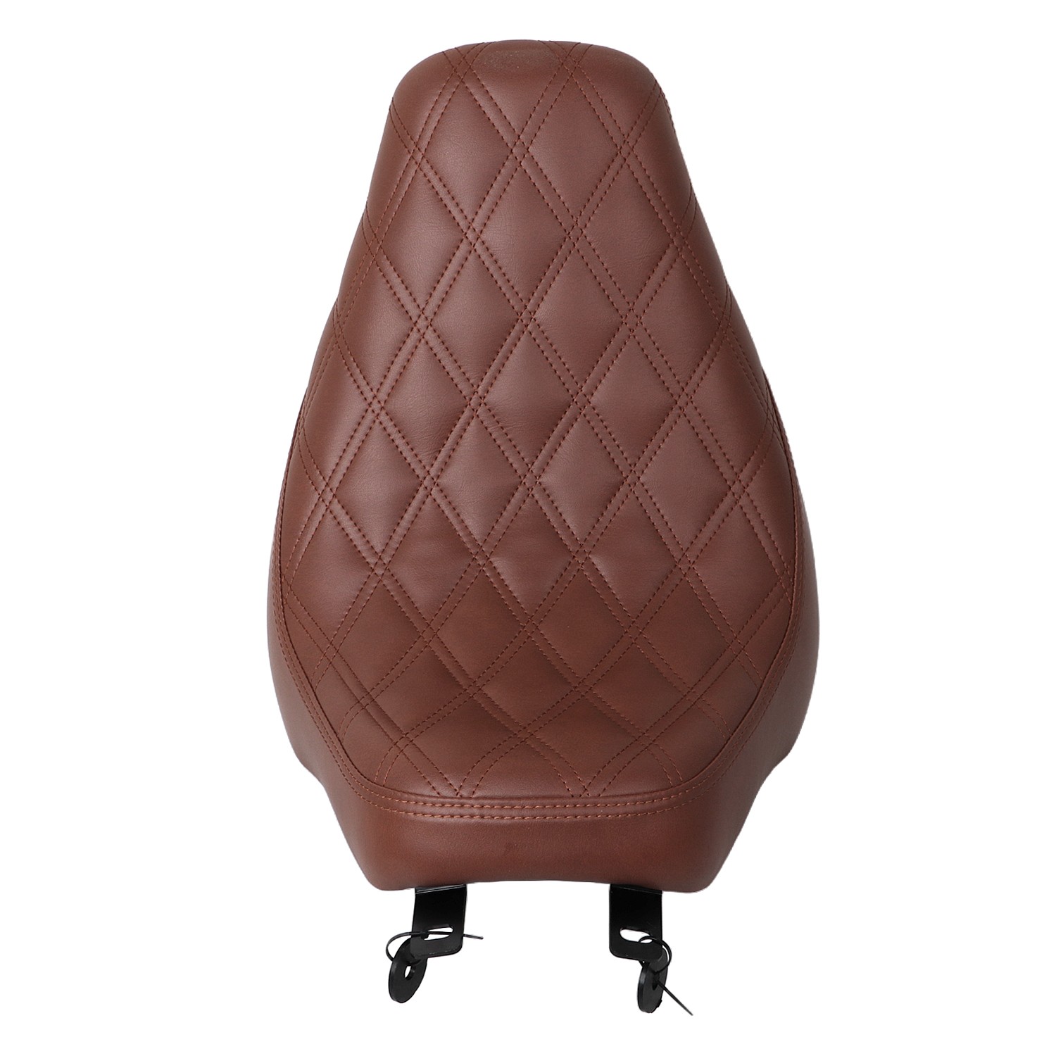 Diamond Brown Synthetic Leather + Ultra-Foam Solo Driver Seat For Harley Softail