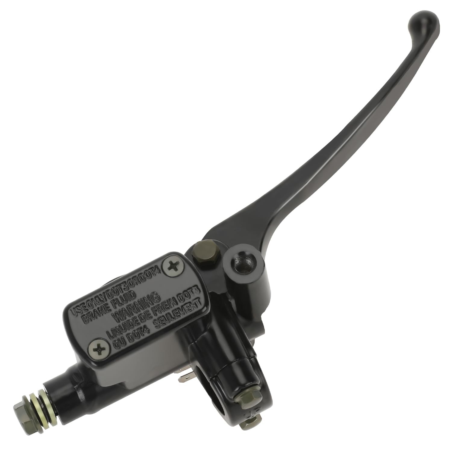 EOPOAYI GY6 Front Brake Master Cylinder Lever Pump Right Side Black