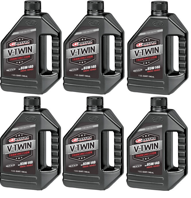 6 Qt Quart Bottles Maxima V-Twin Transmission Gear Oil 85W-140 Harley Davidson