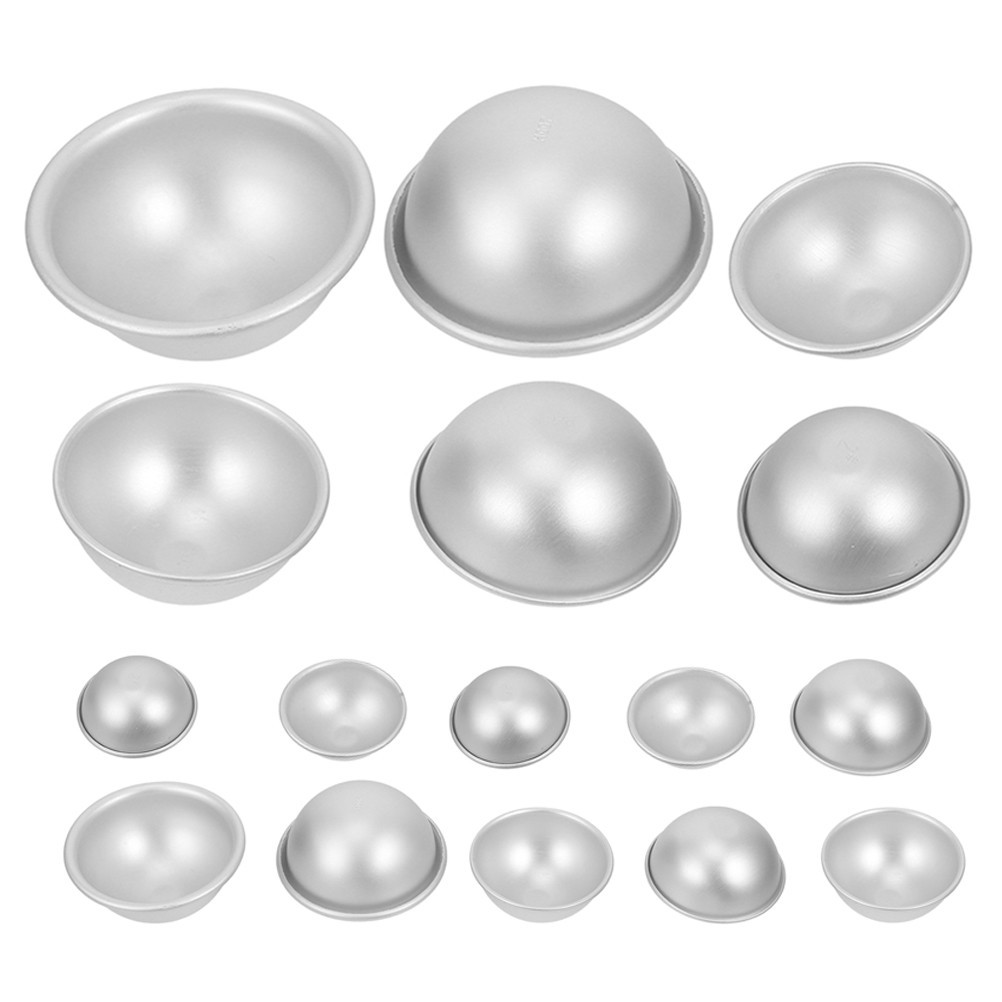 Durable Aluminum Alloy Bath Ball Mold 16Pcs Sphere Shape for Baking and Craft