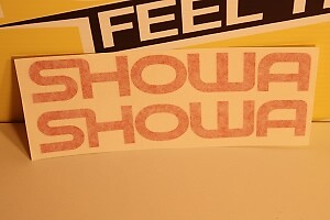 2! Vintage SHOWA die cut RED sticker decal AHRMA WORKS CR RC 125 250 500 VMX