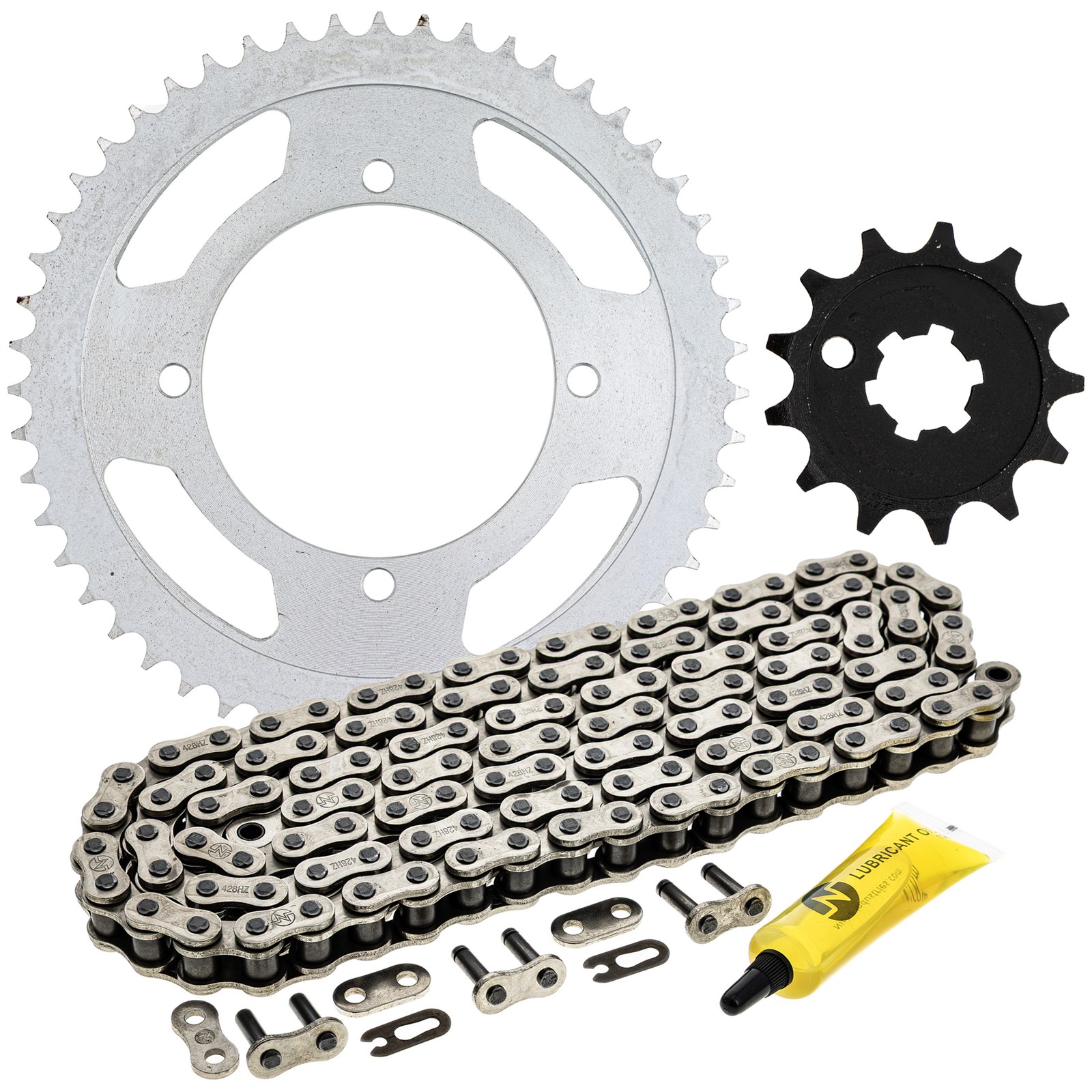 Sprocket Chain Set for Kawasaki KX100 Suzuki RM100 13/51 Tooth 428 Rear Front