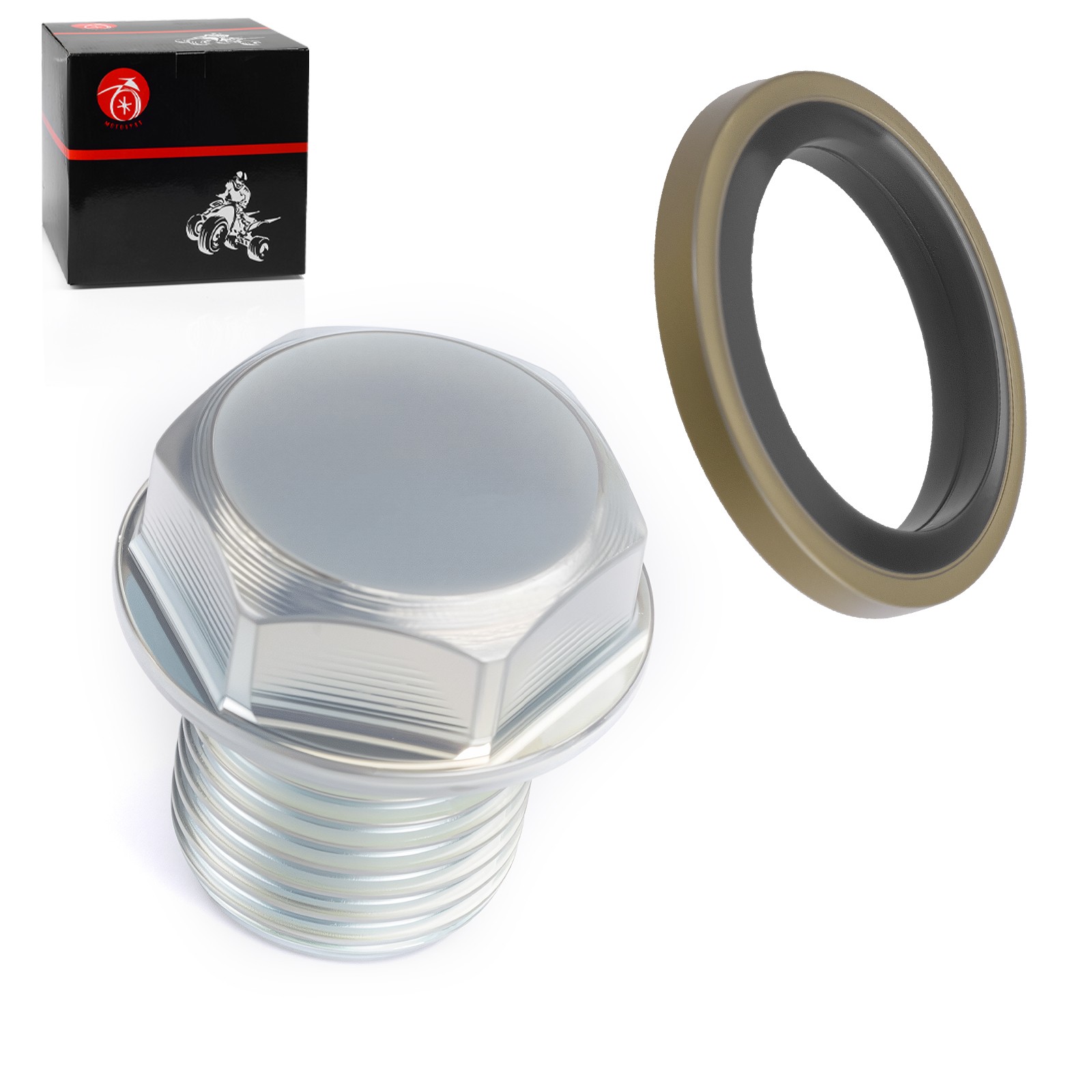 Oil Drain Plug & Gasket For Suzuki Quadrunner 230 LT230GE 1985-1986 LTF230 86 87