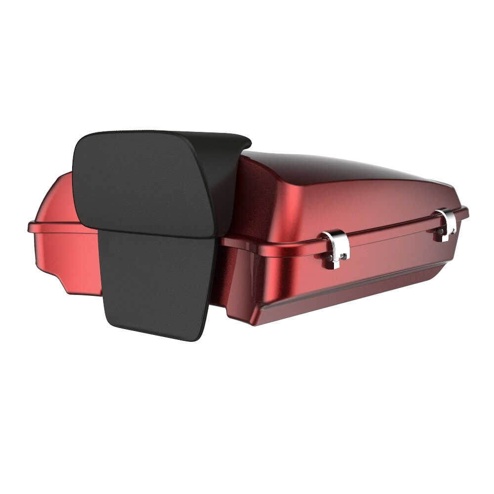 Hard Candy Hot Rod Red Flake Razor Tour Trunk Pack For 97+ Harley/Softail