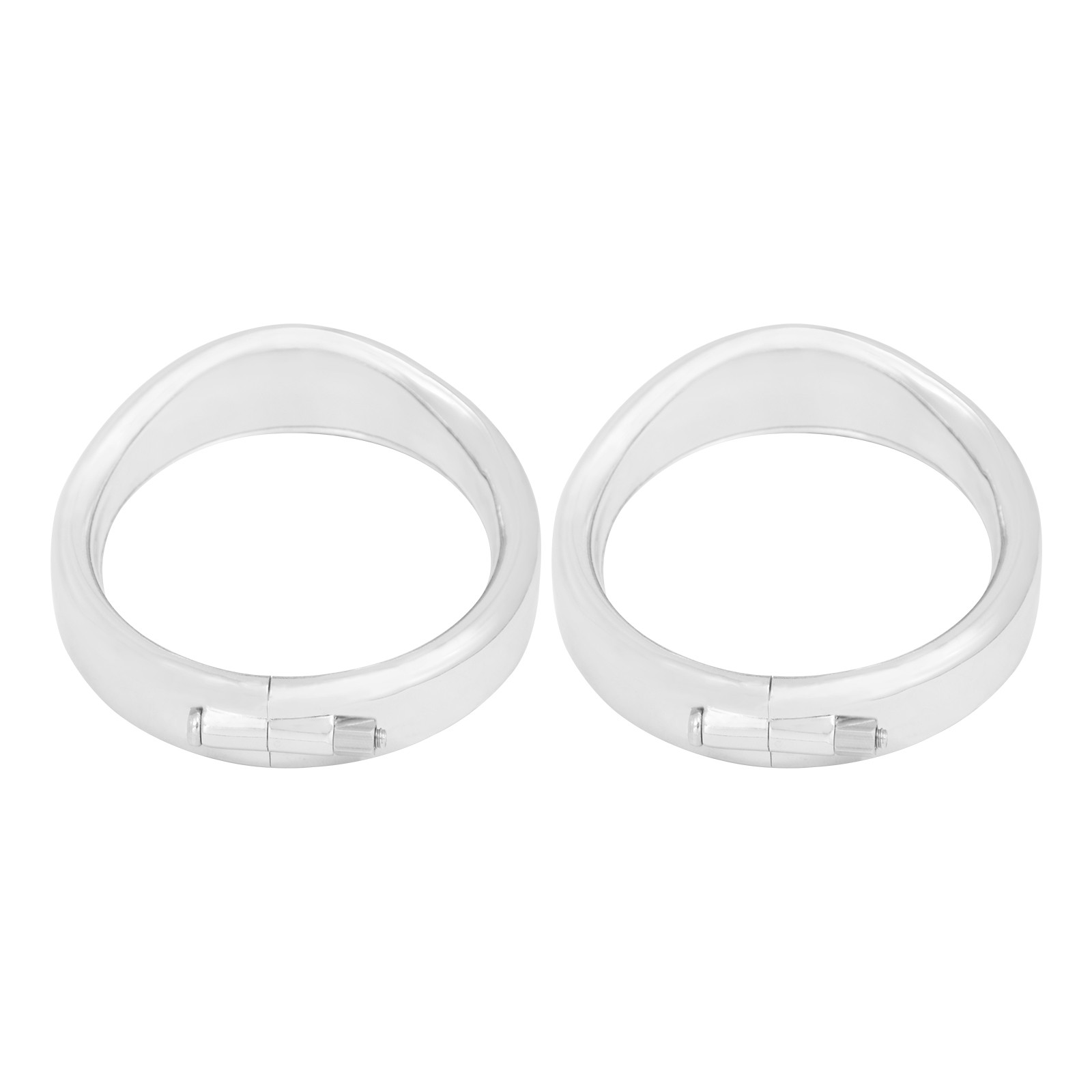 Aluminum Chrome Turn Signal Light Bezel Trim Ring For Harley Touring Road King