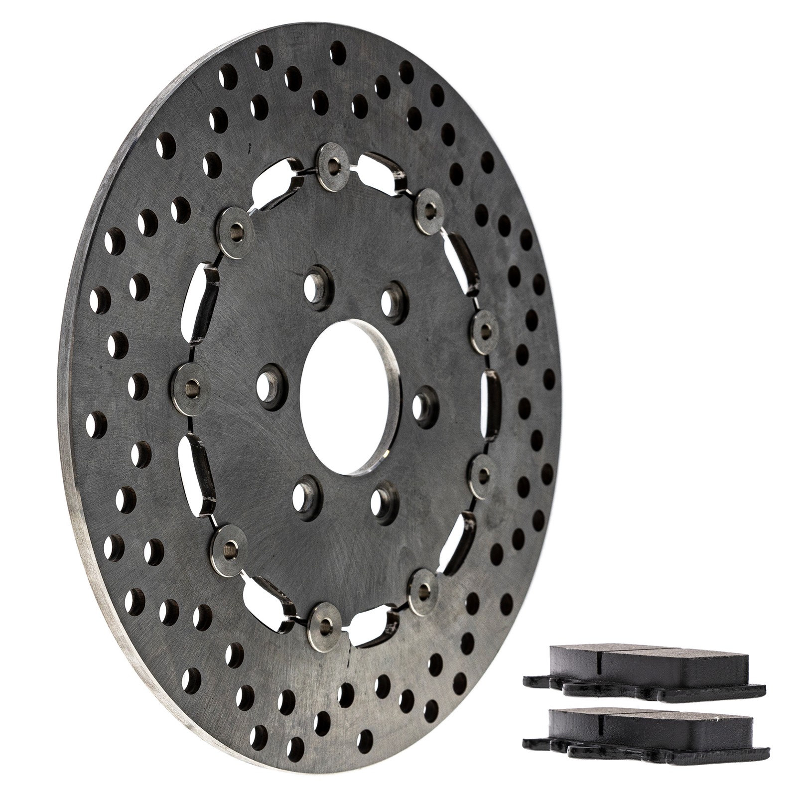 NICHE Rear Left Brake Rotor Pad Kit for Suzuki 69100-10850 Semi Metallic