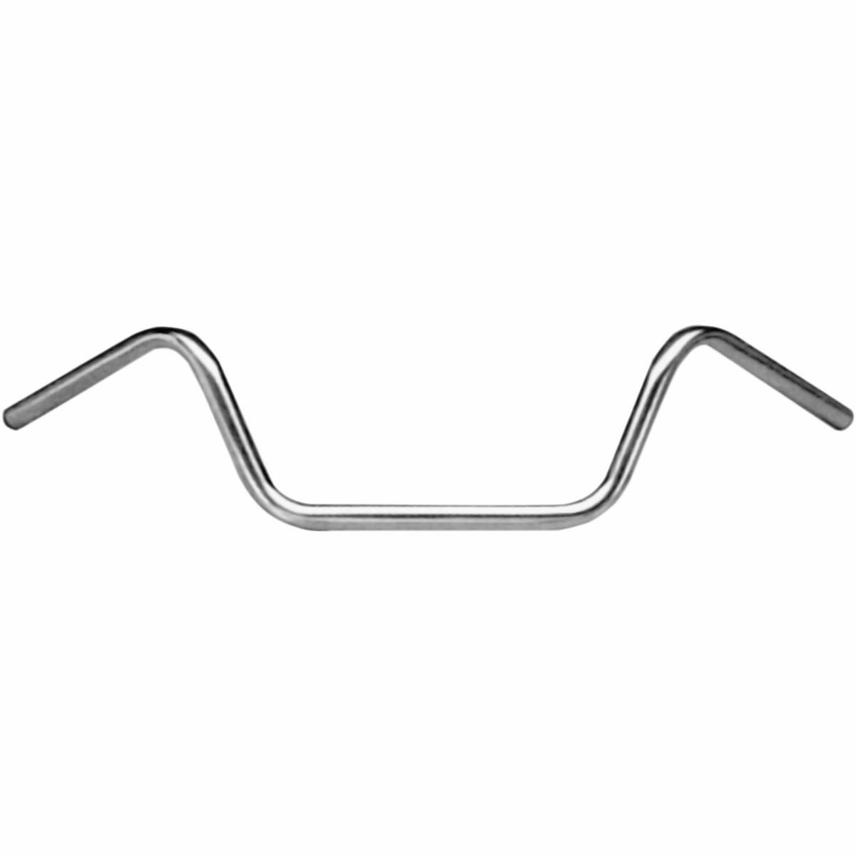 Emgo 1in. Buckhorn Handlebar – 5in. – Chrome Motorcycle Street Bike 07-12510