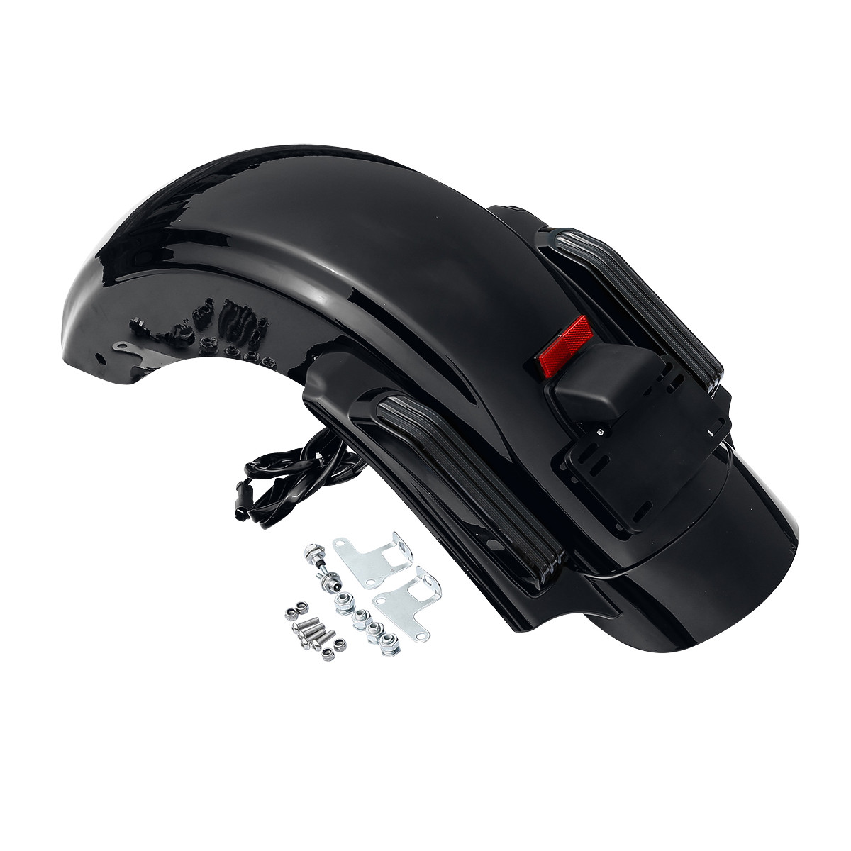 Black Saddlebag 6×9″ Speaker Cutout & Rear Fender For Harley Electra Glide 14-Up