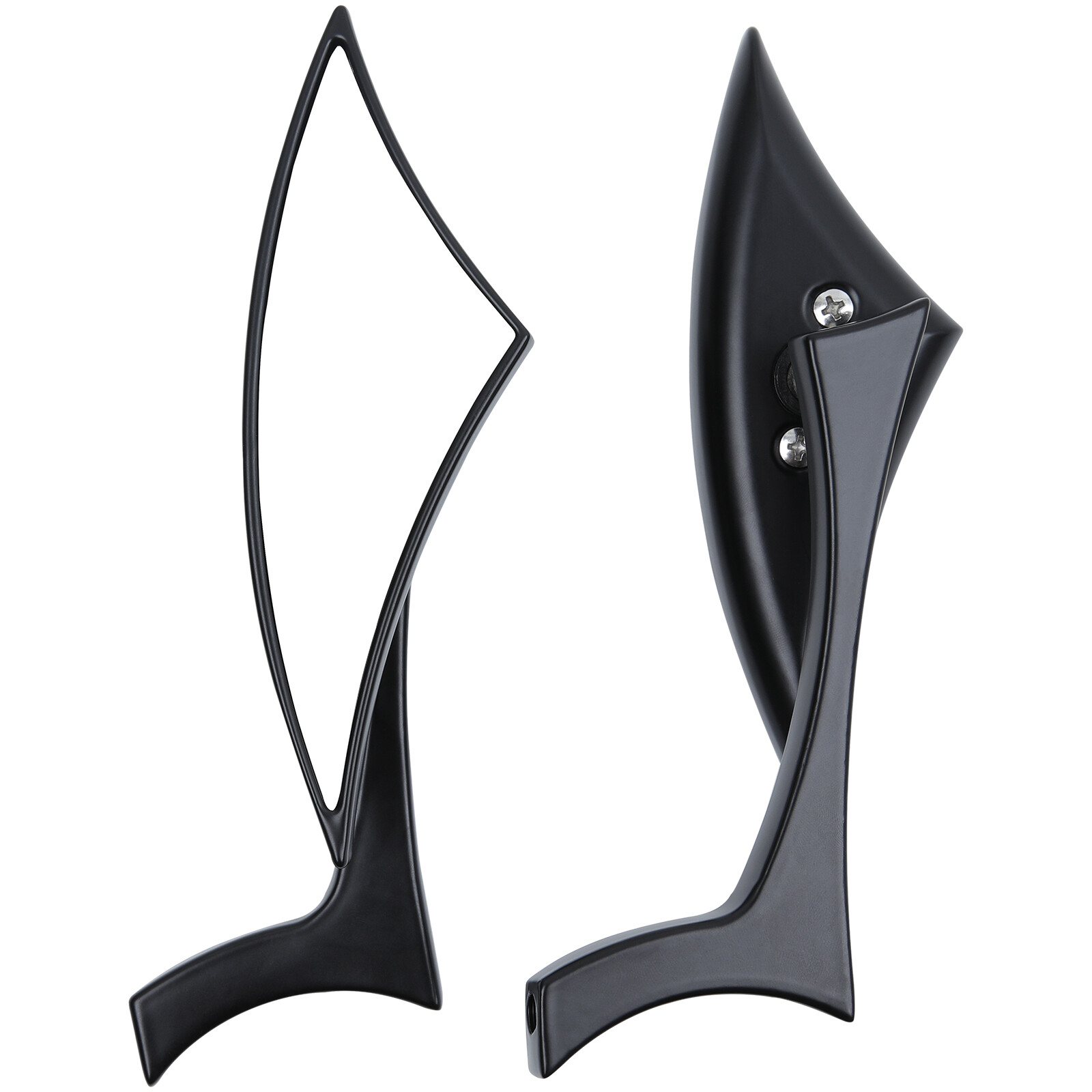 Black Rear View Mirrors For Harley Road King Street Glide Sportster Softail Dyna