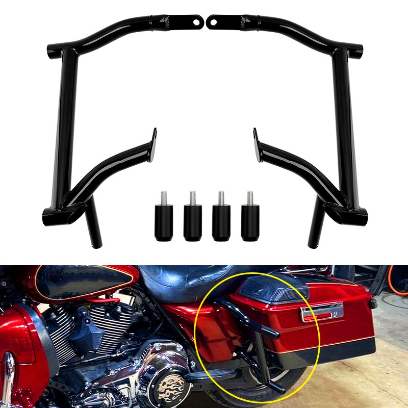 Saddle Bag Guards Crash Bar For Harley Road Glide Street Glide Special 1997-2008