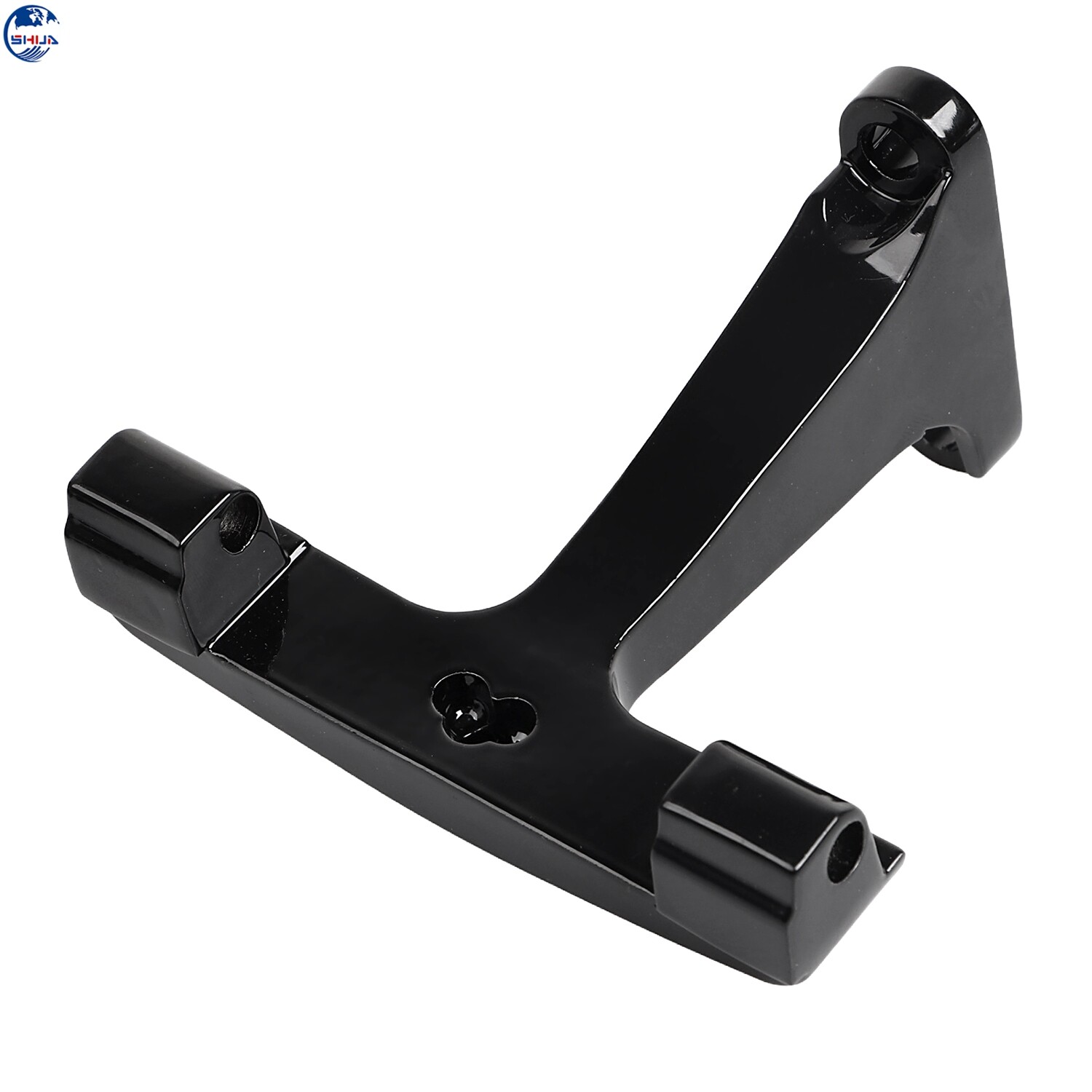 Black Passenger Floorboard Mount Bracket For Harley Electra Road Glide 1993-2023
