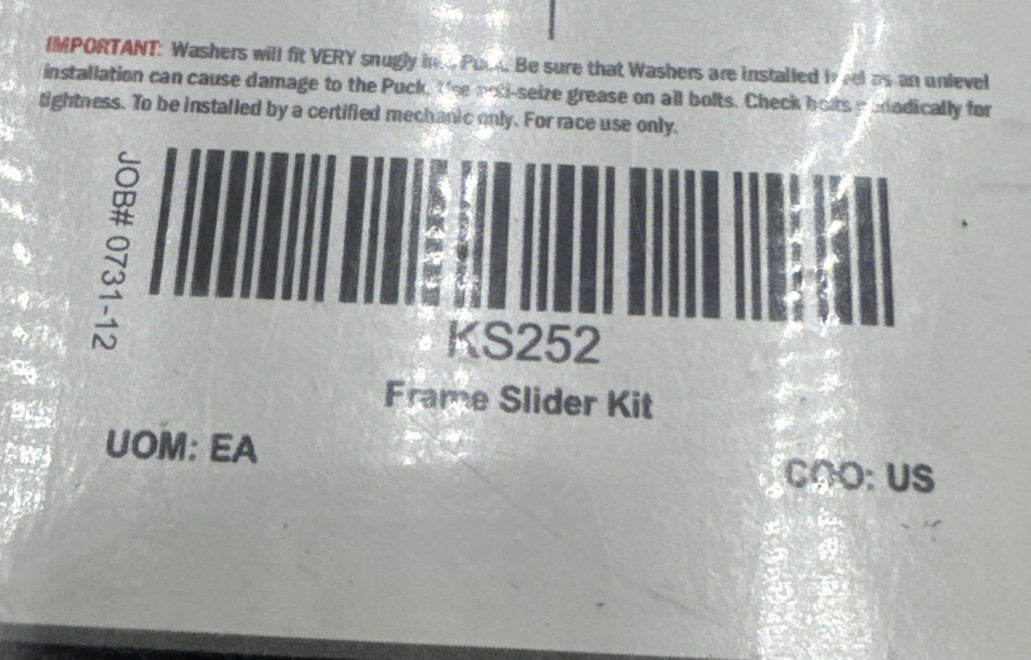 Frame Slider Kit V3-Vortex – All Model Years Honda CBR929 / 954 (KS252)