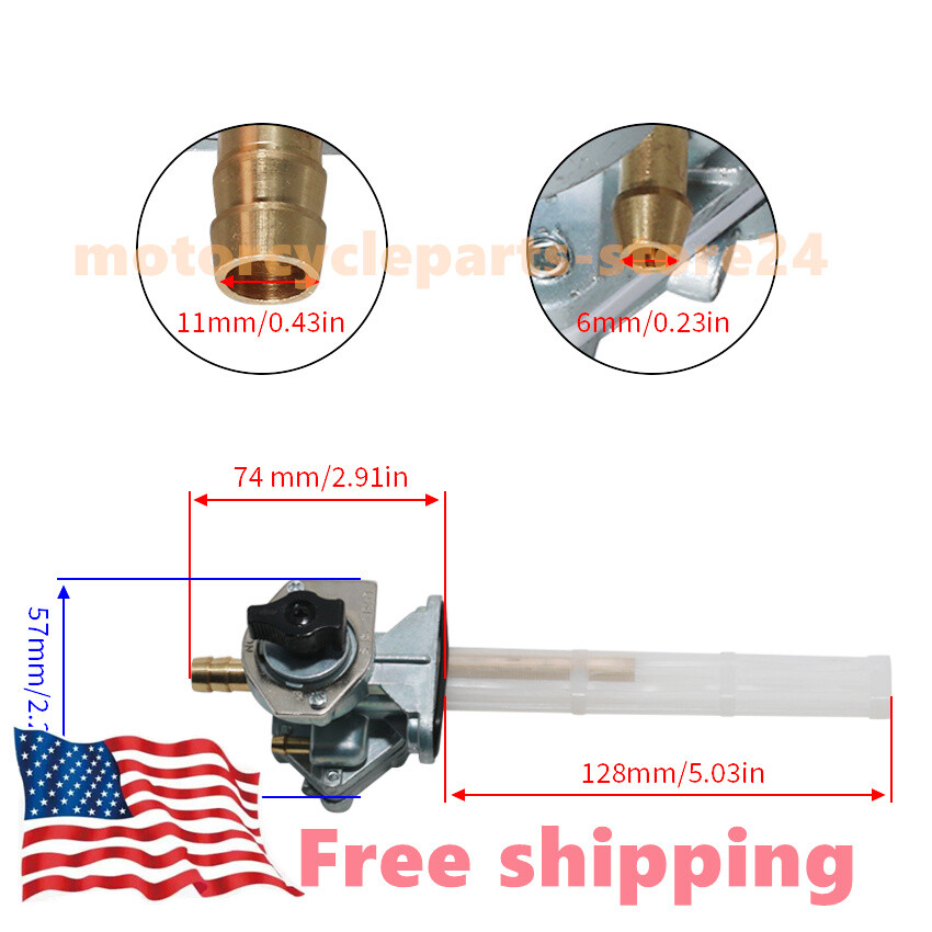 Gas Tank Fuel Cock Valve Petcock For Kawasaki ZR1100 ZRX1100 ZRX1100-II 97-2000
