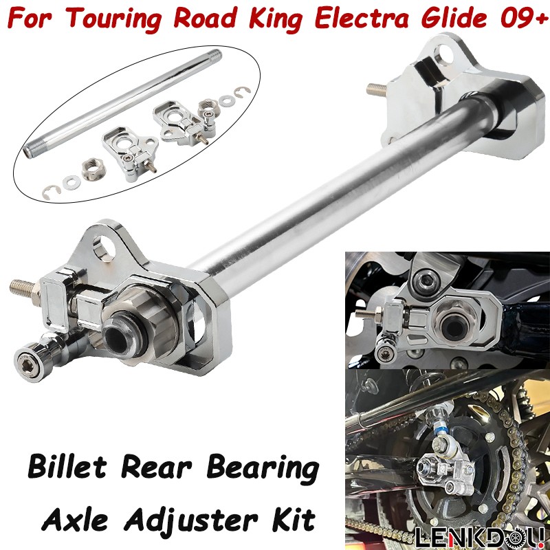 Motorcycle Rear Axle Adjuster Kit For Harley 2009-UP Street Glide Road King FLHR