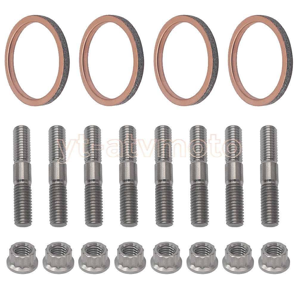 Exhaust Studs Muffler Bolts Nuts Gasket Kit Yamaha YZF R6 06-20 #95612-08625-00