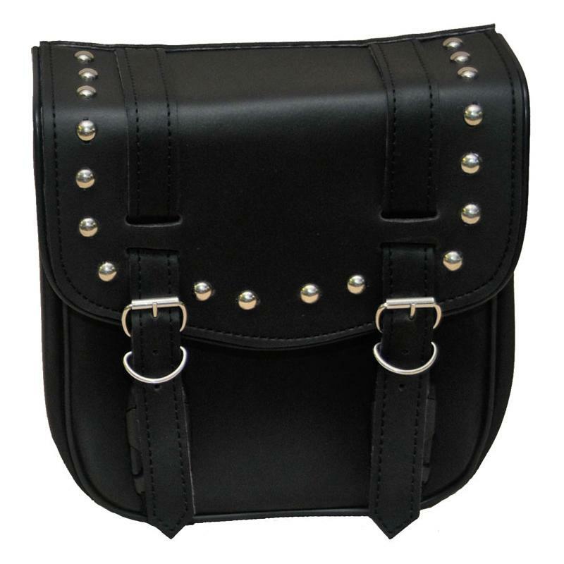MOTORCYCLE WATERPROOF HARD STUDDED 10″ PVC SISSY T BAR BAG FOR HARLEY – UV88