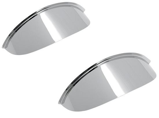 Drag Specialties 4 1/2 inch Chrome Steel Spotlights Visor For Harley