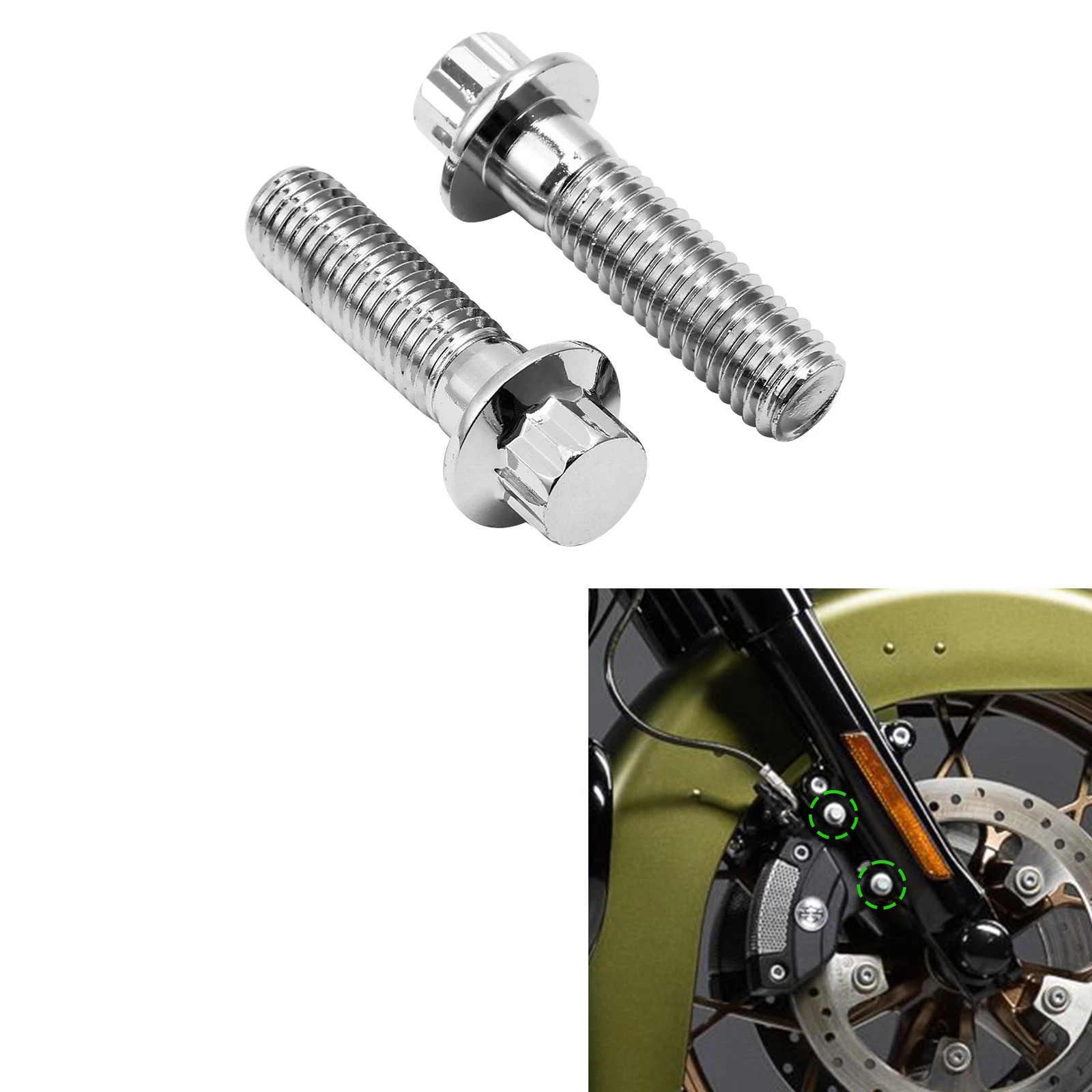M10x1.5 Front Brake Caliper Bolts Metric Bolt For 2004-2024 Harley Touring Model