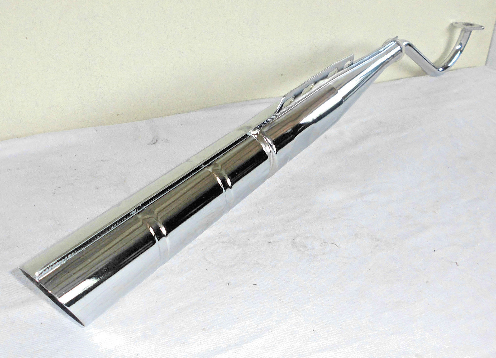 22mm Moped Exhaust Chrome With Aluminiumdämpfereinsatz Puch Maxi X 30/40-A