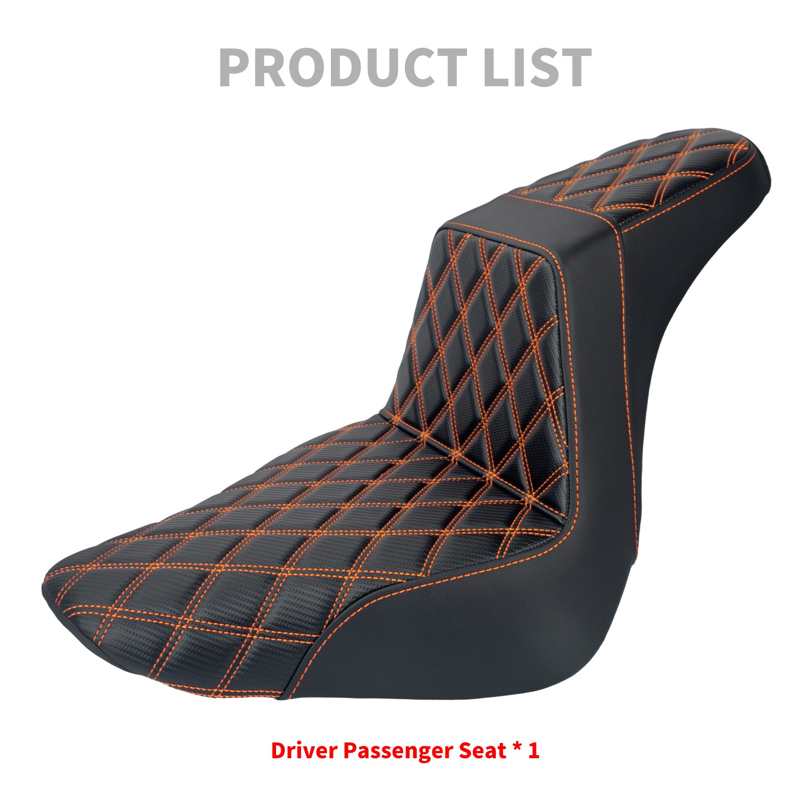 Driver Passenger Seat Orange Stitching For Harley Fat Boy 18-2025 Breakout 23-25