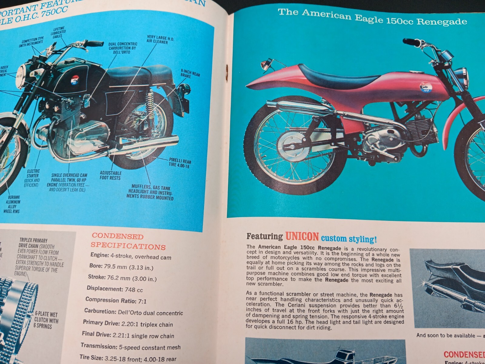September 1968 CYCLE WORLD MAGAZINE Norton 750 Vespa 150 Sprint Benelli Cuda 250