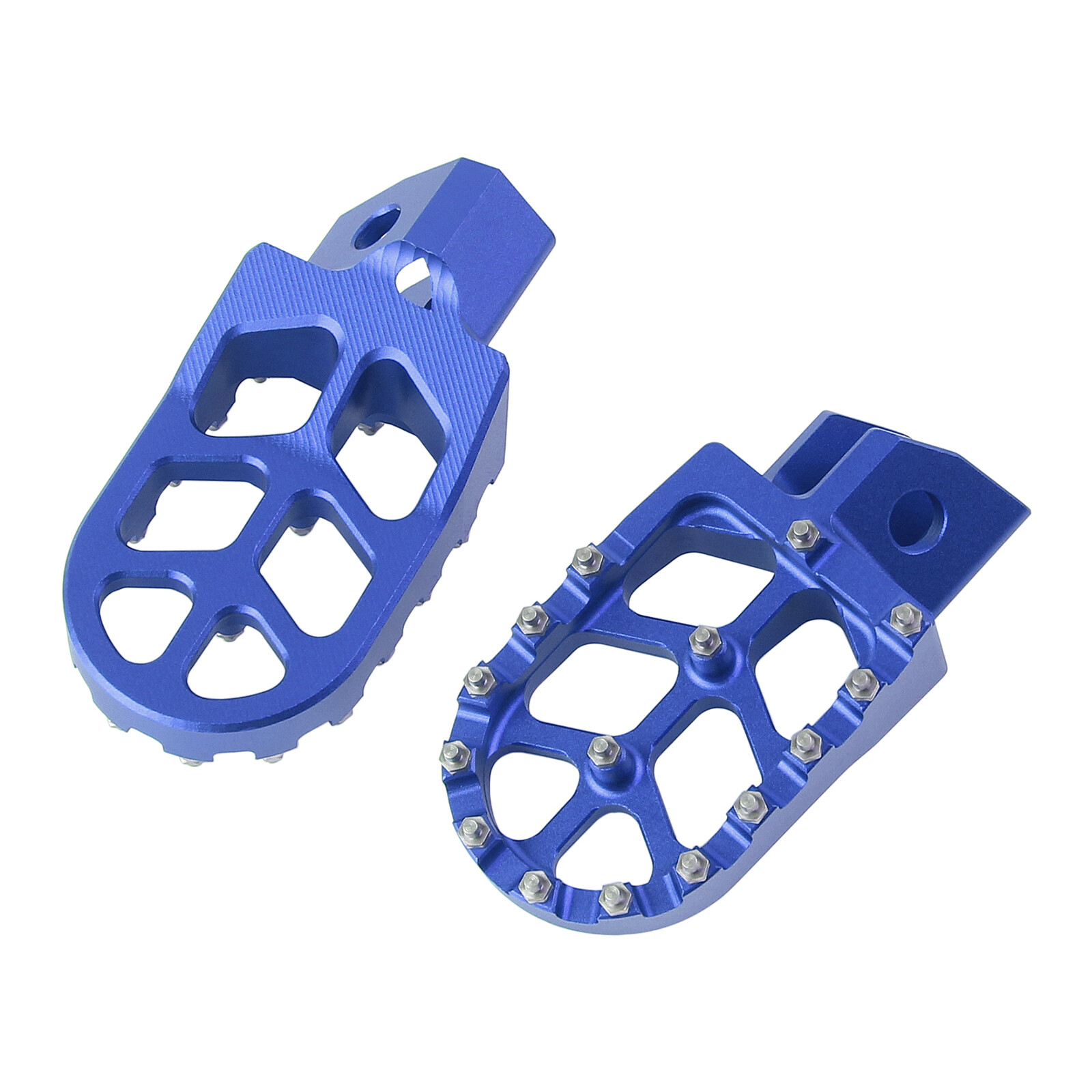 Blue Wide Foot Pegs Footrest Pedals For Yamaha XT250 YZ125 YZ80 WR250 TTR90