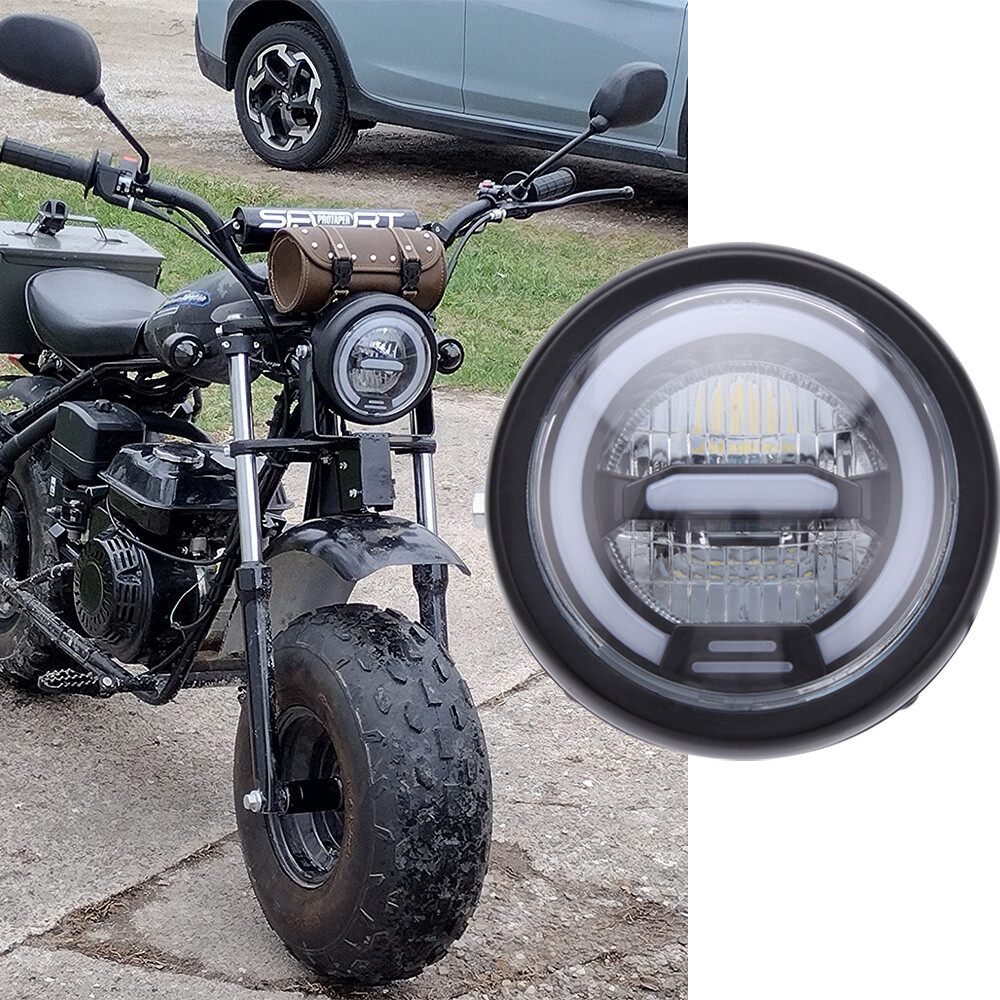6.5″ Motorcycle LED Headlight High/Low DRL Amber For Coleman ct200u ex Mini Bike