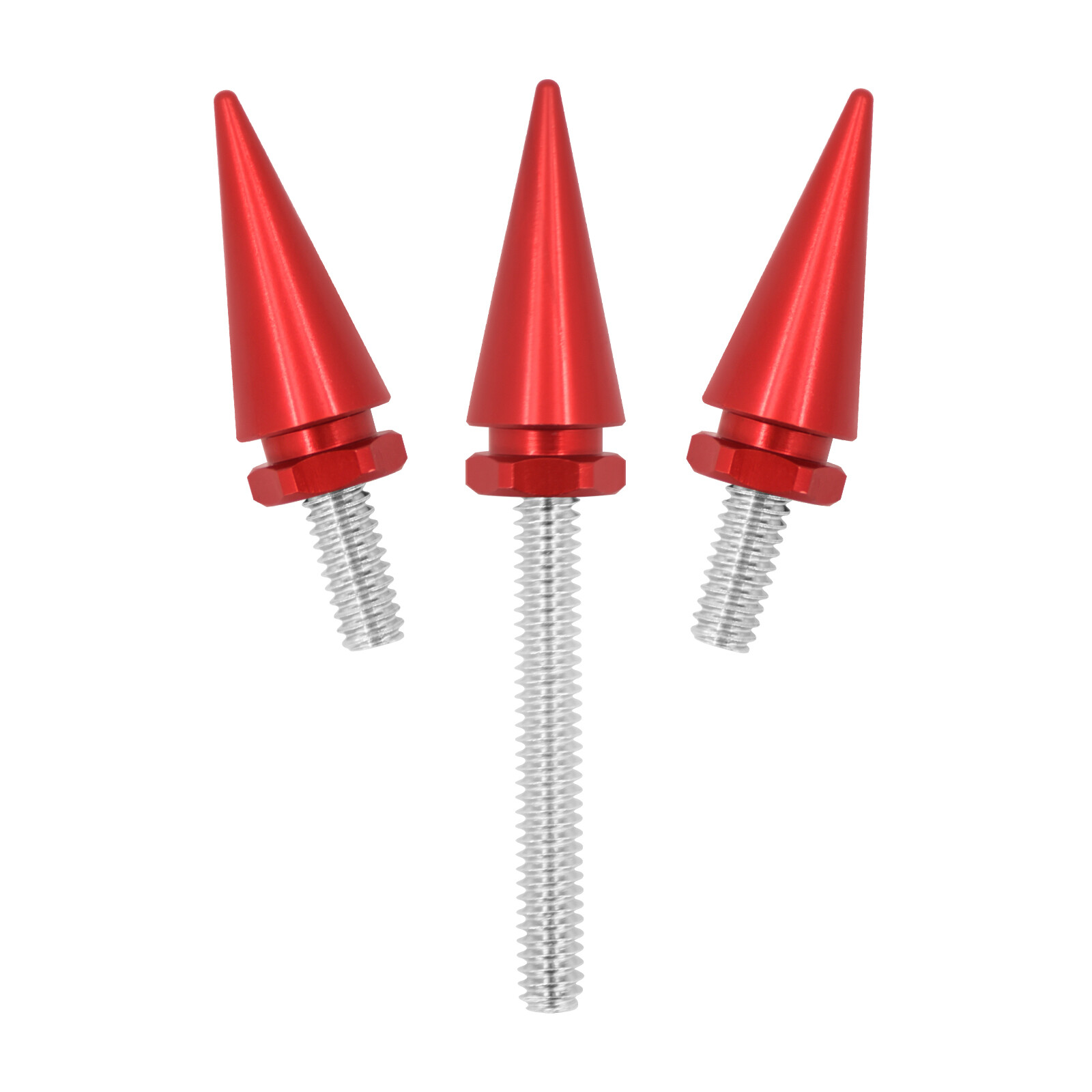3x Red Spike Windscreen Windshield Screws For Harley 14-23 Street Electra Glide