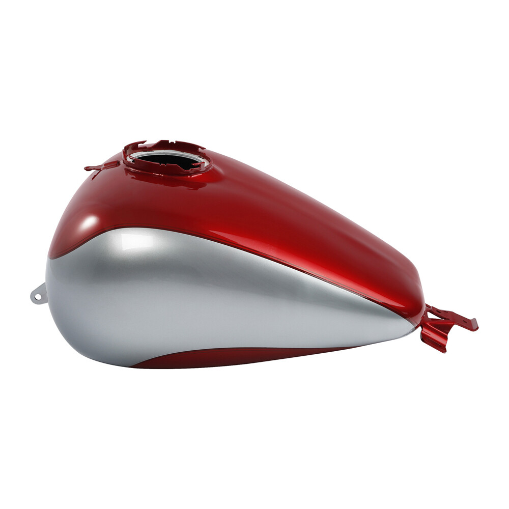Fuel Gas Tank Fit For Harley Road Glide 2008-23 Wicked Red/Barracuda Silver