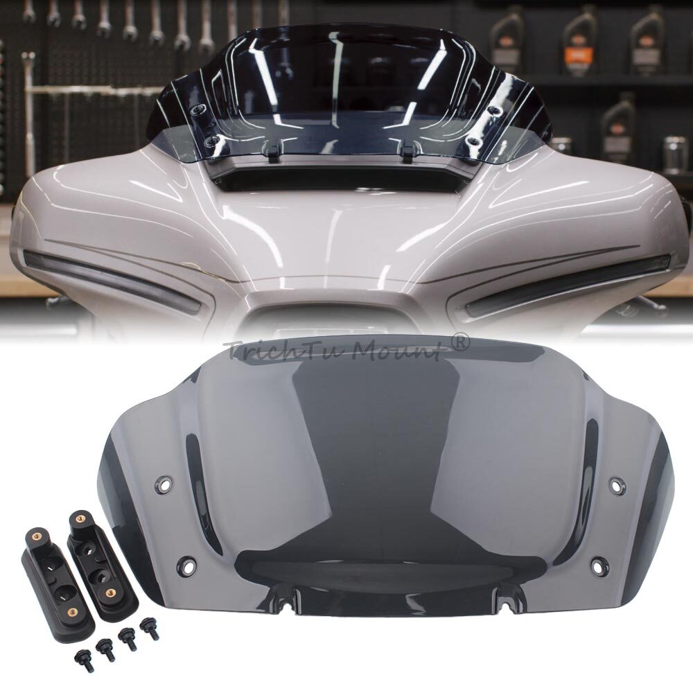 Smoke 10″ Wave Windshield Wind Shield For Harley CVO Street Glide FLHXSE 2024 23