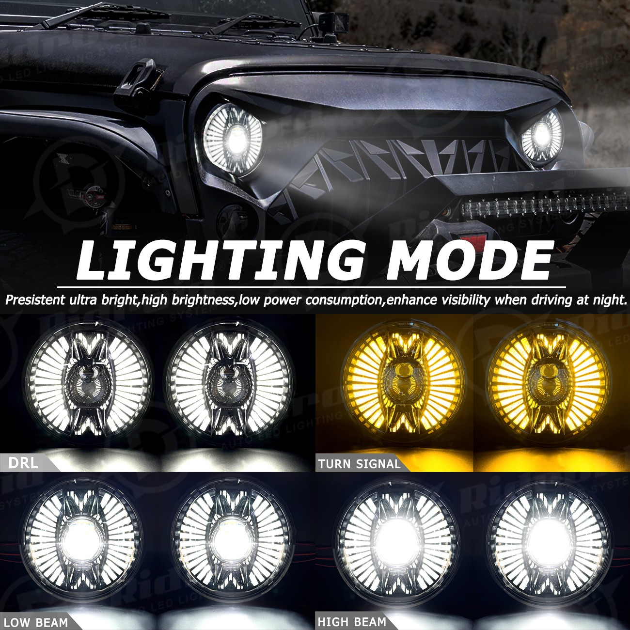 120W 7″ inch LED Headlight for Harley Davidson Street Glide Special FLHXS FLHX