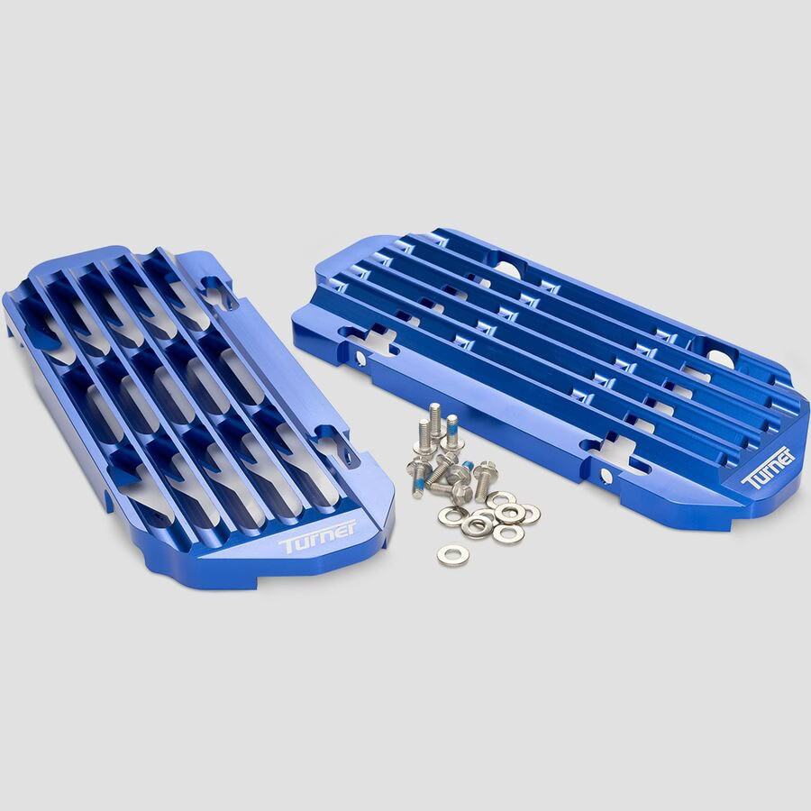Turner Performance Products Billet Radiator Guard – Blue MRG-M002-BLUE
