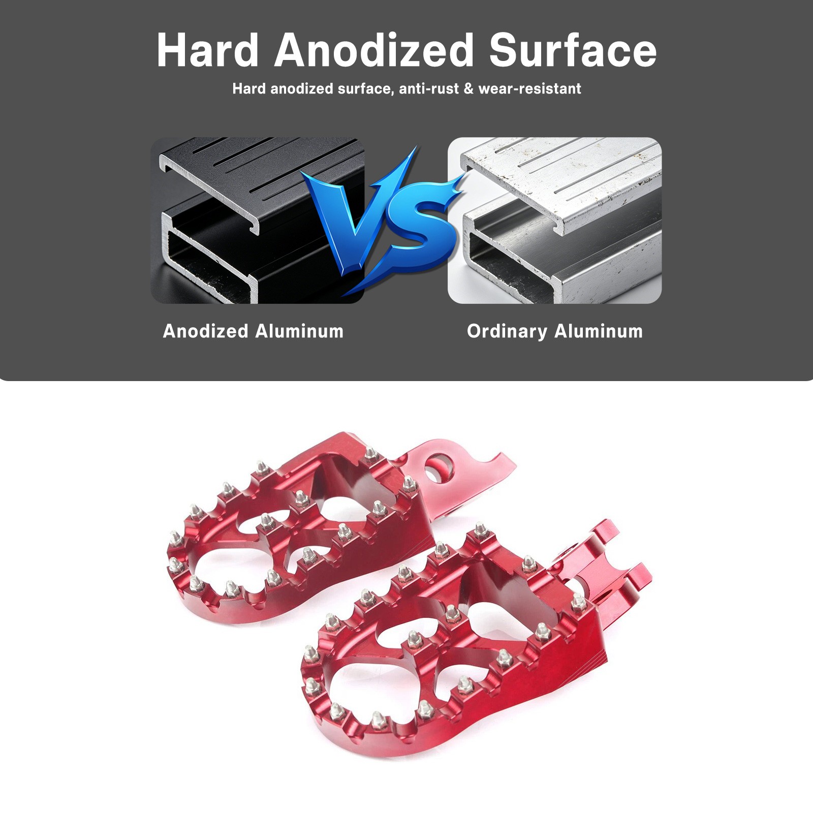 Billet MX Wide Foot Pegs For Honda CR125/250R CRFC450L CRF1000L CRF1100L 2026 25