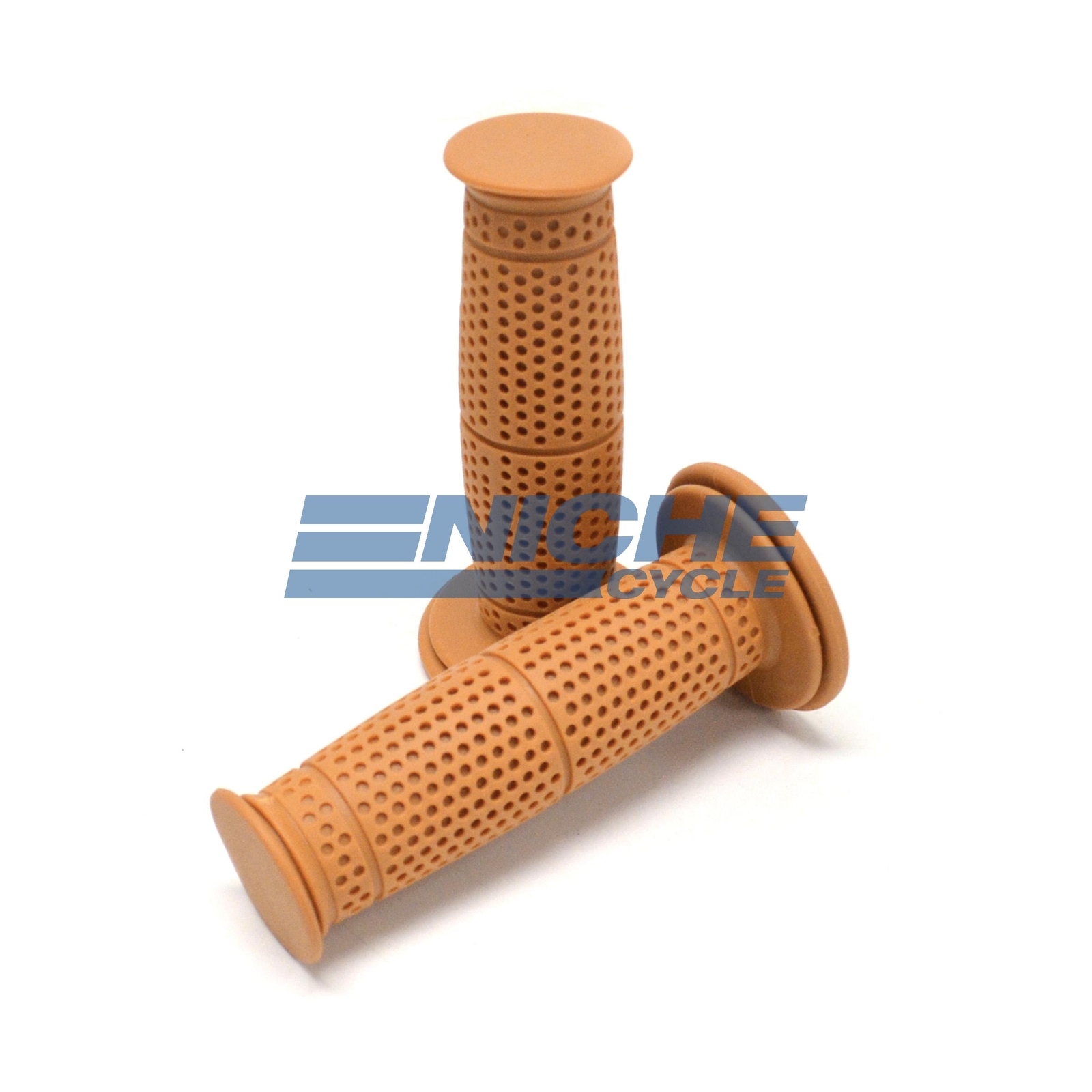 125mm Natural Rubber Vintage Street Dual Sport Road Motorcycle Grips 7/8″