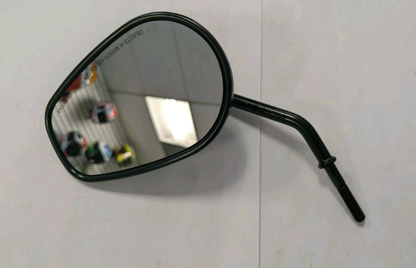 OEM Harley Davidson Right Mirror Short Stem Black Convex 91960-10 – New