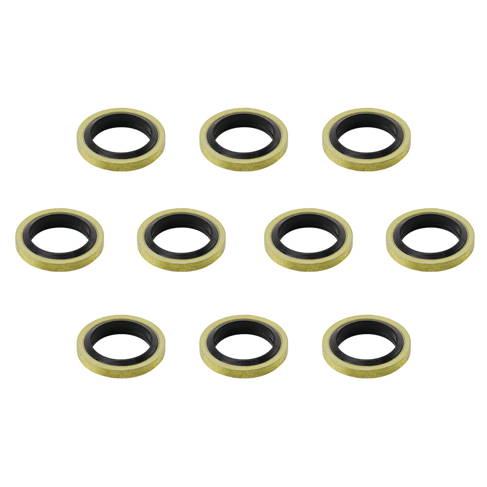 Universal 10/Pack Brake Banjo Bolt Sealed Crush Washers 10mm Steel & Rubber