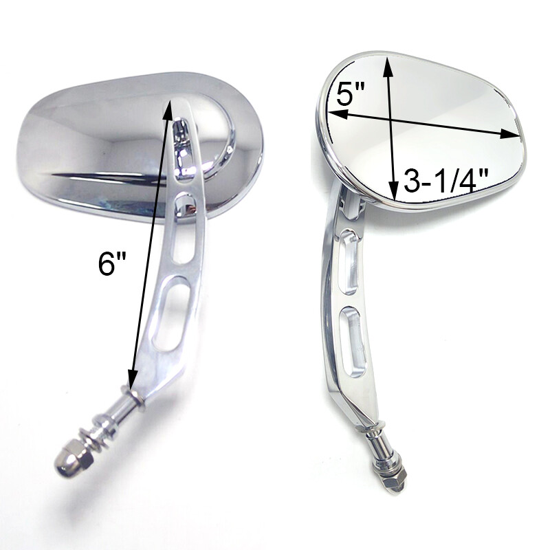 Chrome Motorcycle Mirrors For Harley Davidson Electra Glide Ultra Classic CVO US