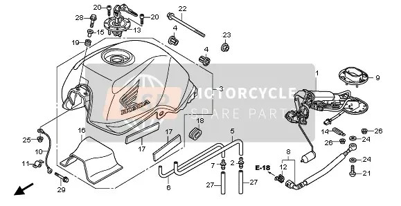 HONDA CBF1000 CBF 1000 FUEL TANK CABLE PETROL TANK CABLE AS SHOW 2006 – 2007