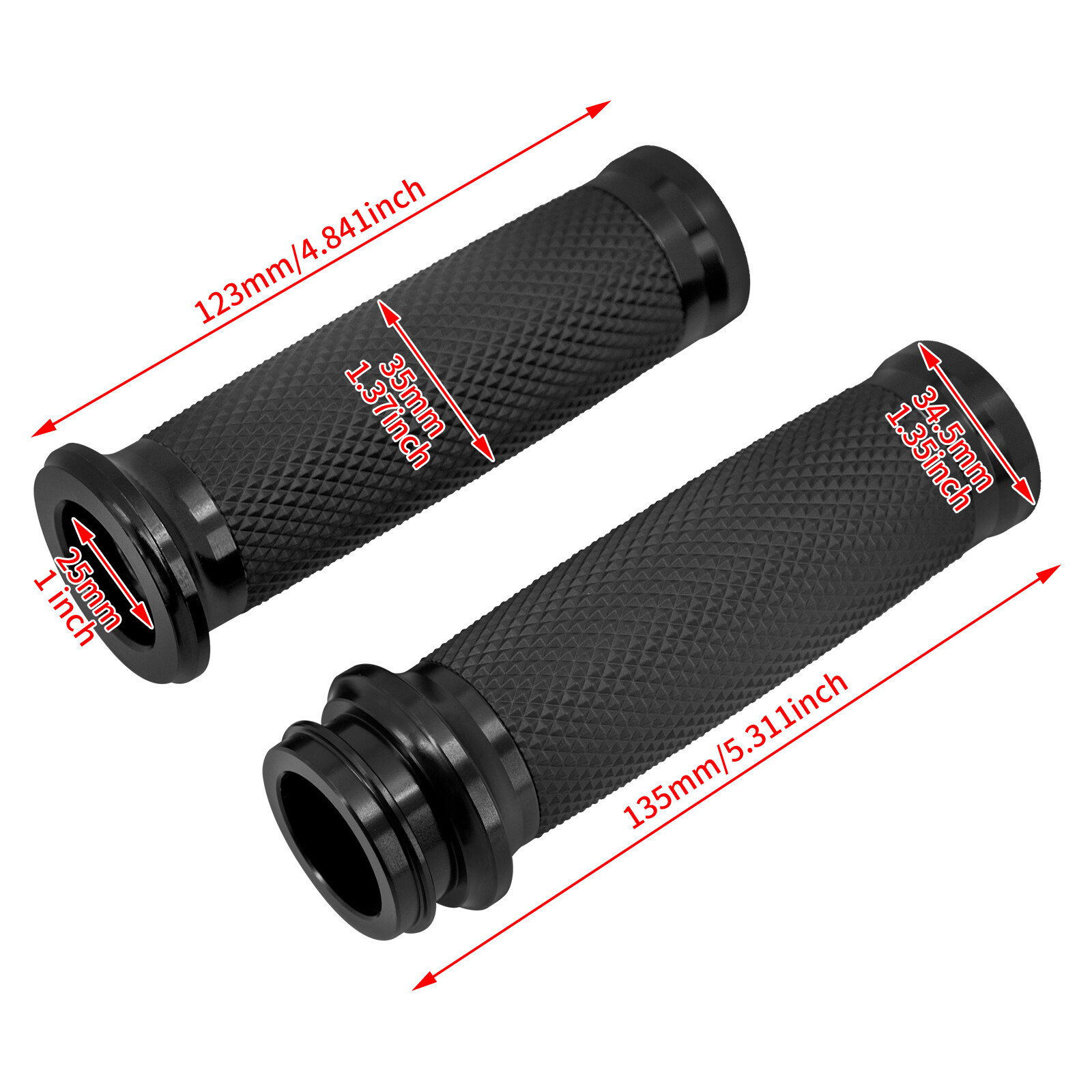 1″ CNC Hand Grips Electronic Throttle Fit For Touring 08-up Softail 2016-up Dyna