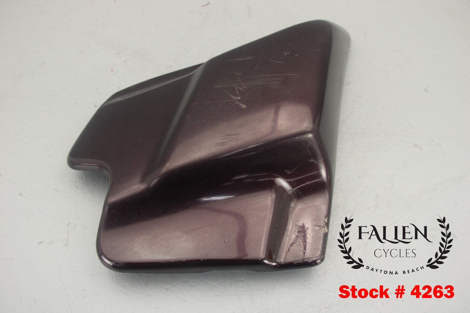 2006 Harley Street Glide LEFT Side Frame Cover Panel BLACK CHERRY #4263