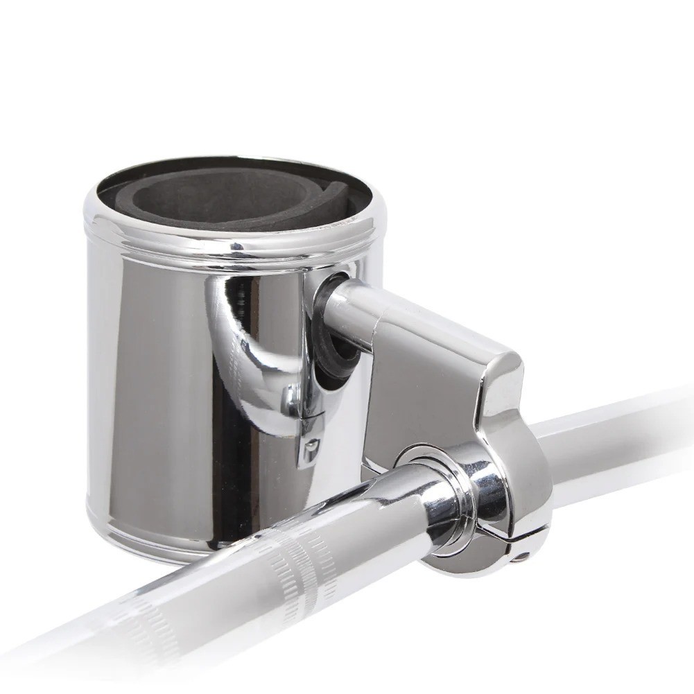 Motorcycle Cup Holder Handlebar Drink Bottle Chrome Harley Honda ATV 7/8 1 1.25