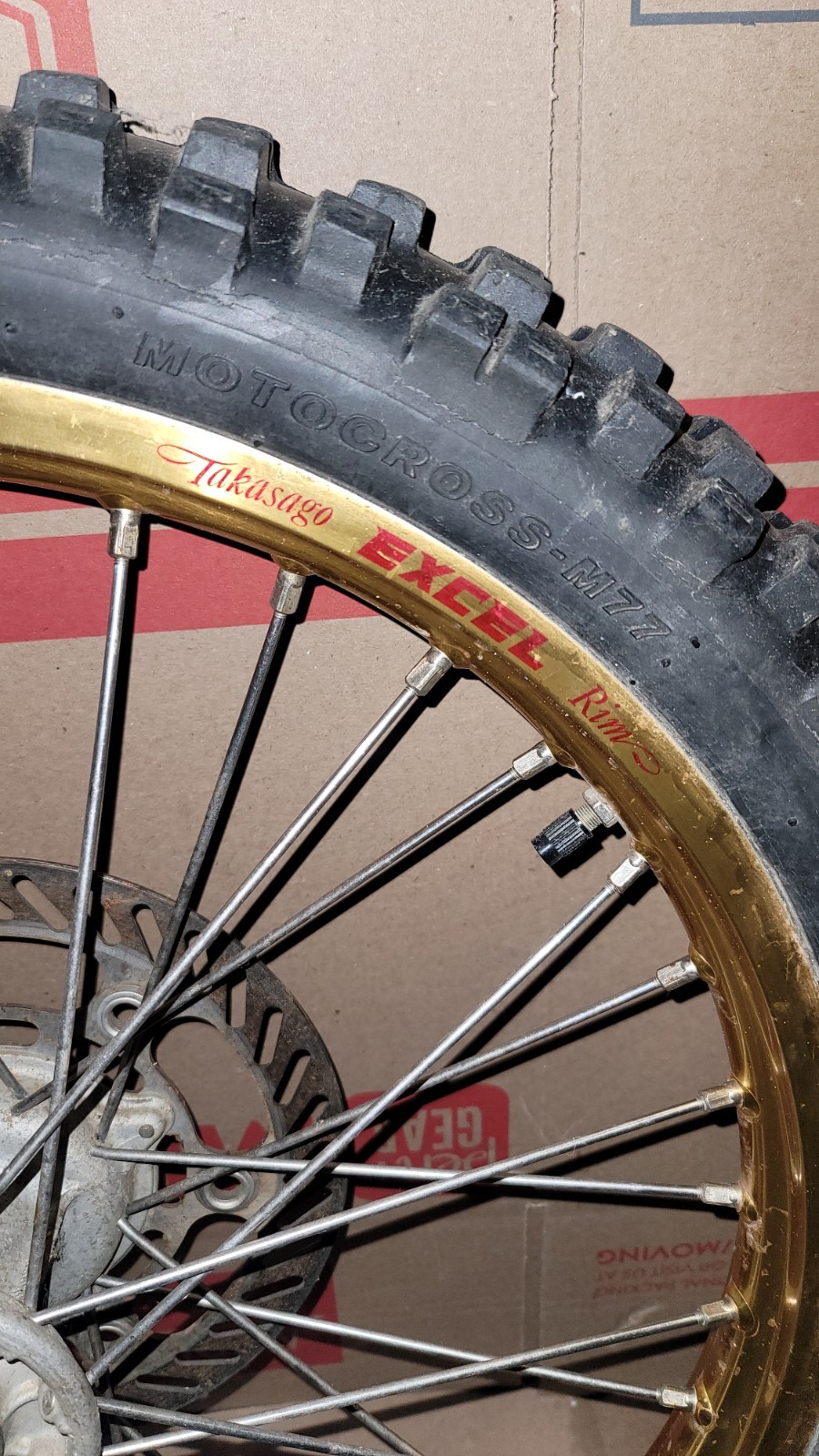 89-07 Kawasaki KX250 Excel Takasago Gold Wheelset 89-05 KX125, 89-0, KX500