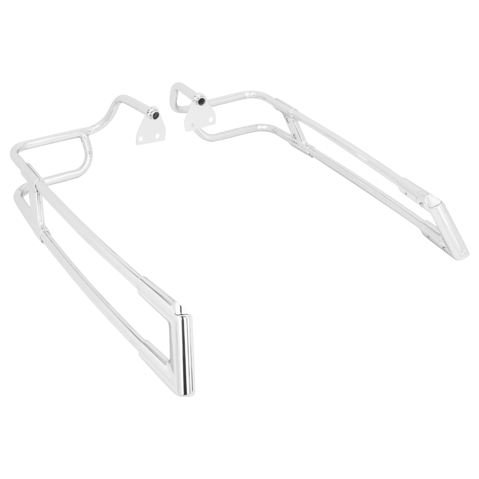 Chrome Hard Saddlebag Guard Rails For Harley Touring Road King Glide 2014-2023