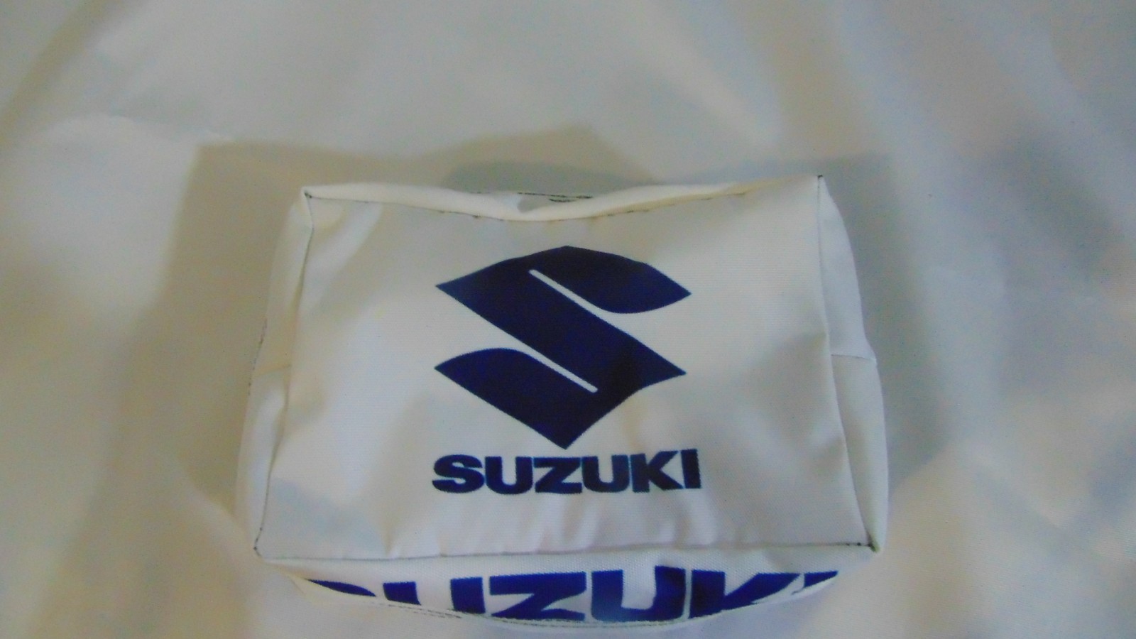 Motorcycle Motocross Rear Fender Bag Polyester Nylon Pouch Suzuki DR RM RMZ Whi