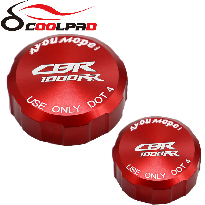 Front Rear Brake Fluid Reservoir Cover Cap For HONDA CBR1000RR CBR 1000RR 04-20