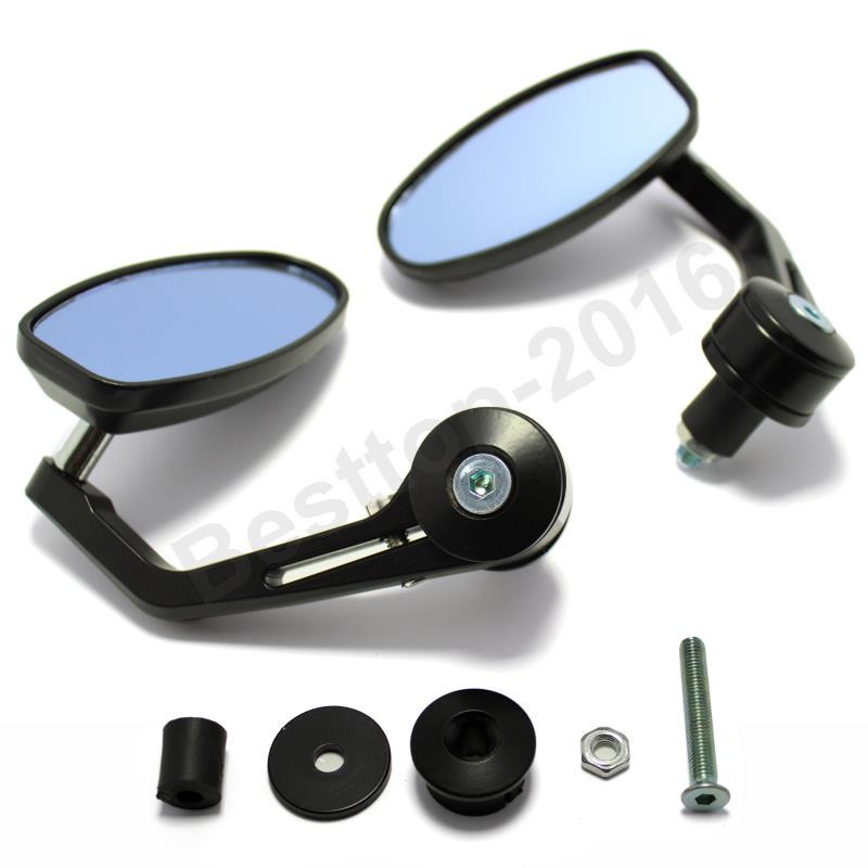 BLACK MOTORCYCLE 7/8″ HANDLE BAR END MIRRORS FOR HONDA SUZUKI YAMAHA CAFE RACER