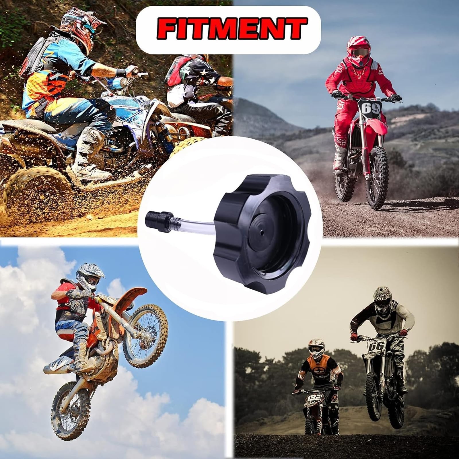40mm CNC Gas Fuel Tank Cap with Vent Breather Tube – Motorcycle/ATV Accessory