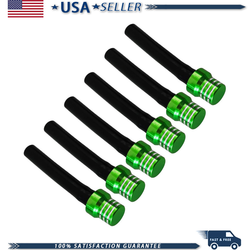 6PCS Motorcycle Gas Cap Air Vent Hose, CNC Billet Aluminum Alloy UniColor: Green