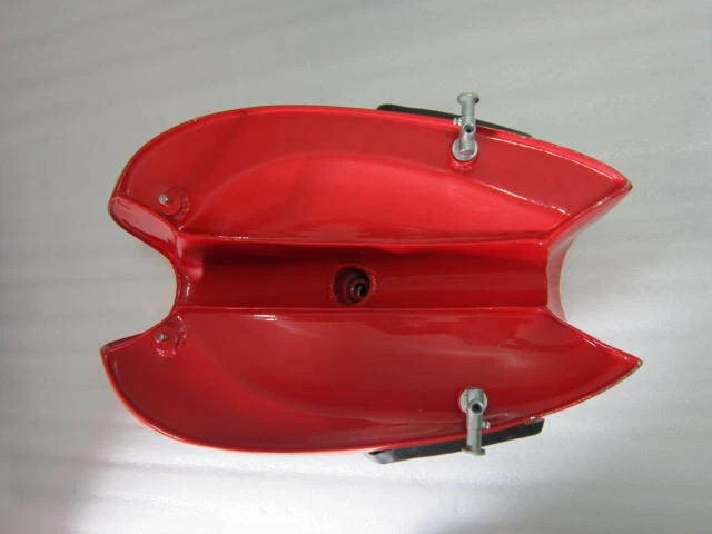 BSA A7 A10 Red Painted Chrome Petrol Tank With Petrol Cap